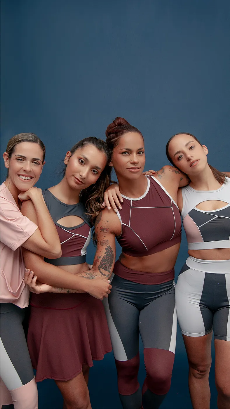 Sport Bra: Kobe Vinotinto y Gris Claro