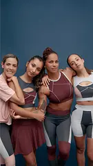Sport Bra: Kobe Vinotinto y Gris Claro